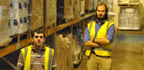 Alumni James Strachan and James Hyde at their fulfilment house 'Six'