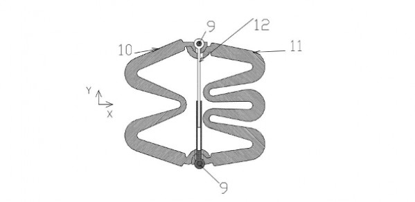 Sectional elevation view of semi-active E-springs with hydraulic damper undergo heavy loading