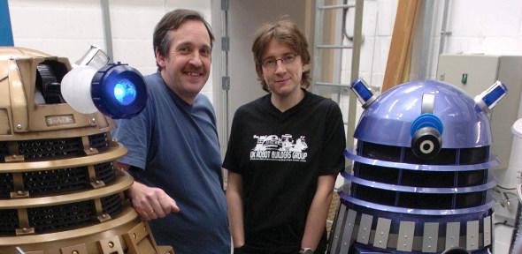Dalek builders David James (left) and Adam Strawson