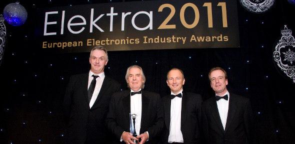 Professor Bill Milne Head of the Electrical Engineering division with the award