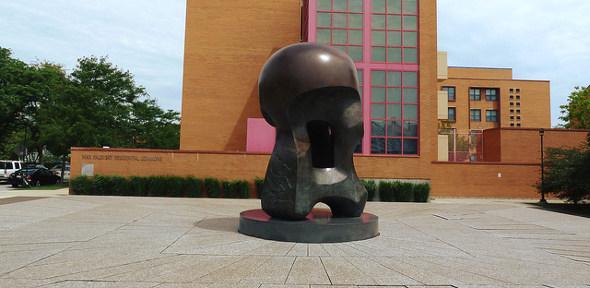 The 'Nuclear Energy' sculptore, by Henry Moore