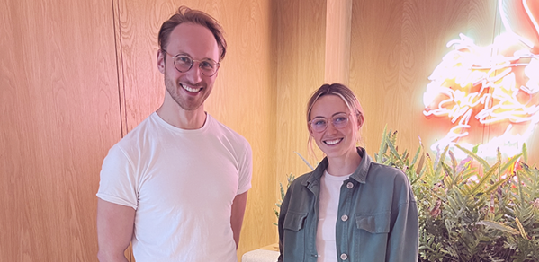 Ben Woodington and Elise Jenkins, co-founders of Opto