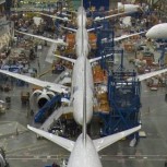 Boeing's 787 factory in Everett  Credit: Boeing