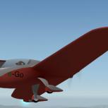 A simulation of the e-Go aeroplane