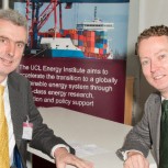 Minister of State for Energy Greg Barker with Dr Julian Allwood (left)