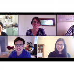Speech task team, from left to right, top row:  Xixin Wu, Kate Knill, Mark Gales, bottom row: Yu Wang, Linlin Wang