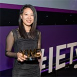 Ying with her trophy