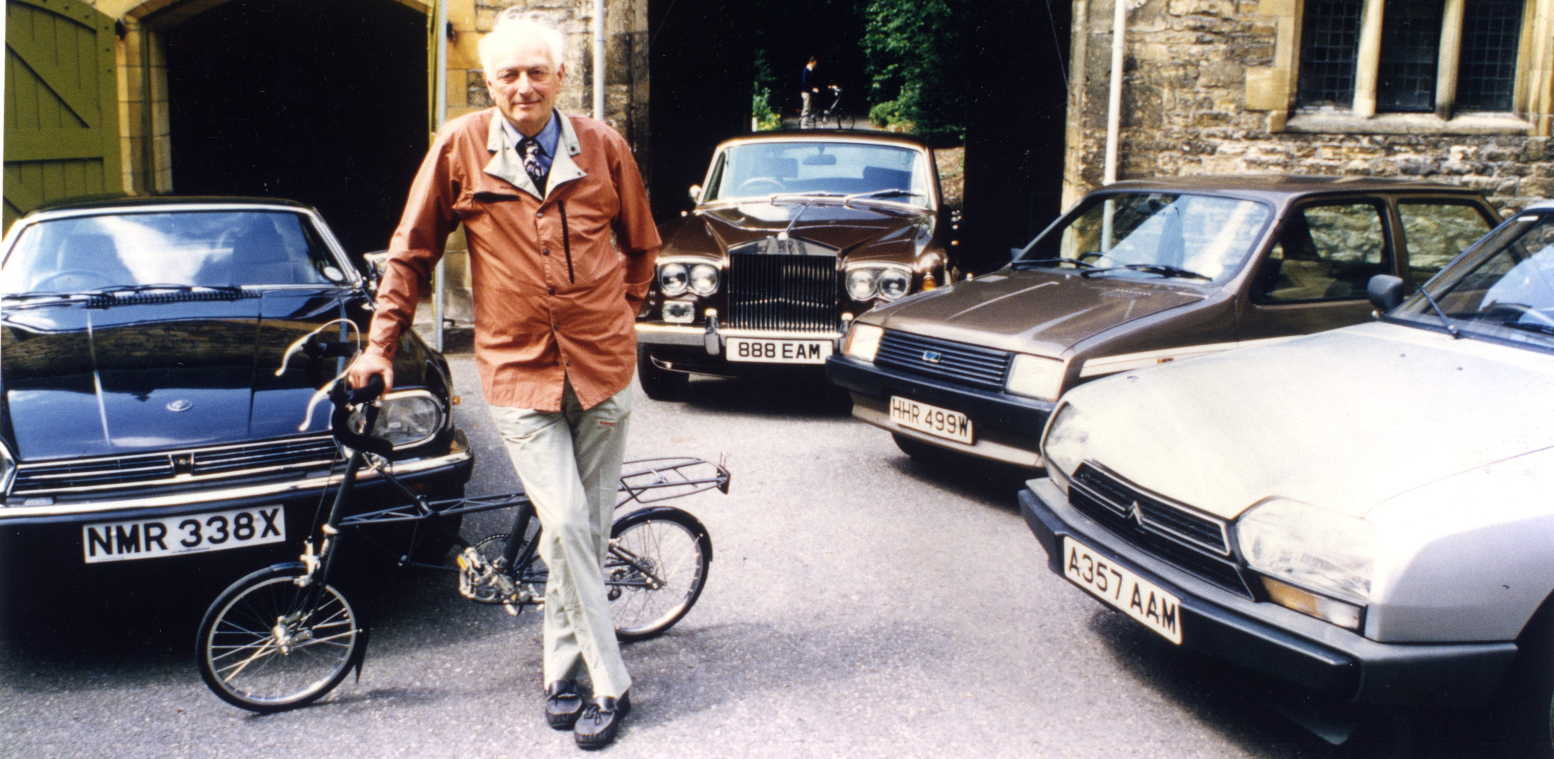 Alex Moulton with 1980s cars