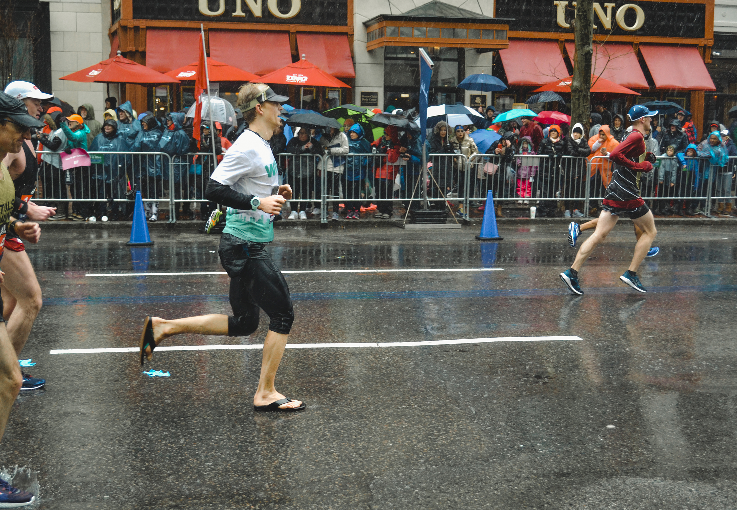 Chris Bellamy running the Boston Marathon