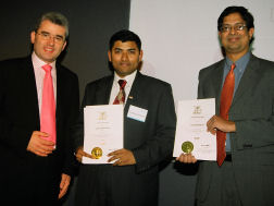 Dr Subhamoy Bhattacharya and Dr Gopal Madabhushi receiving The T K Hsieh Award