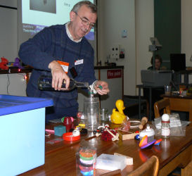 Hands-on physics - Lecture room 5 has never seen so many toys!