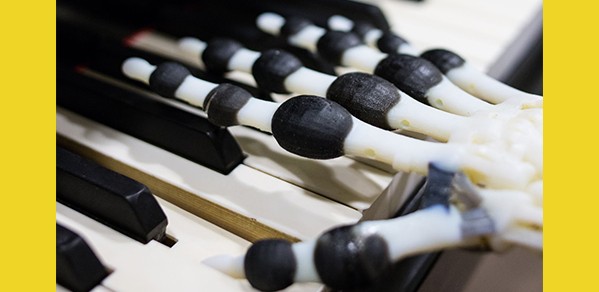 Anthropomorphic robot hand 'playing' the piano.