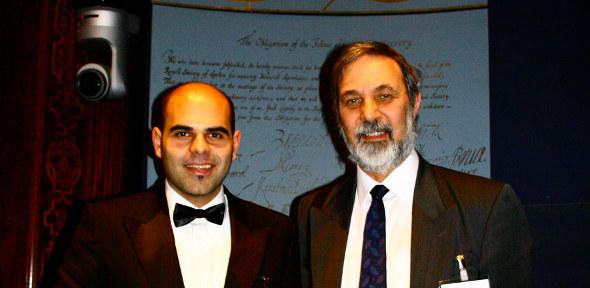 Dr Jasser Al-Kassab (left) and Professor Richard Elgese, President of the Operational Research Society