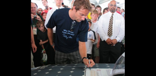 Jenson Button signing Endeavour