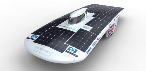 The CUER team's new solar-powered racing car design