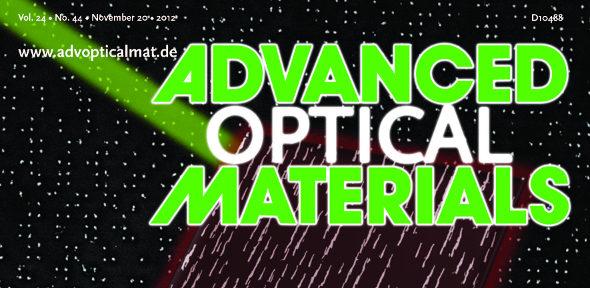 Cover image of Advanced Optical Materials journal