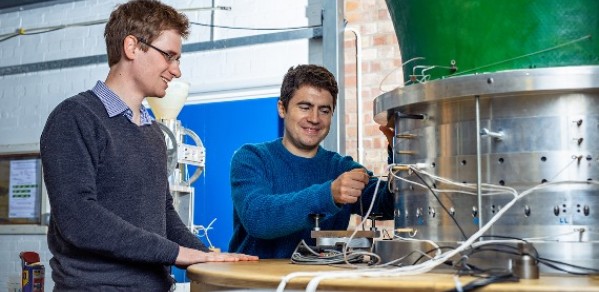 Dr Bryce Conduit, Rolls-Royce (left) and Dr James Taylor, University of Cambridge. Conduit was supported by an EPSRC IAA Knowledge Transfer Fellowship to work on secondment at the Whittle.