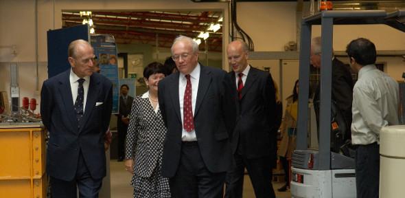 The Chancellor with Professor Dame Alison Richard, Professor Malcolm Bolton, and Professor Robert Mair