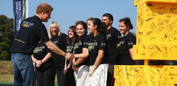 Prince Harry meets JLR volunteers at the Invictus Games 