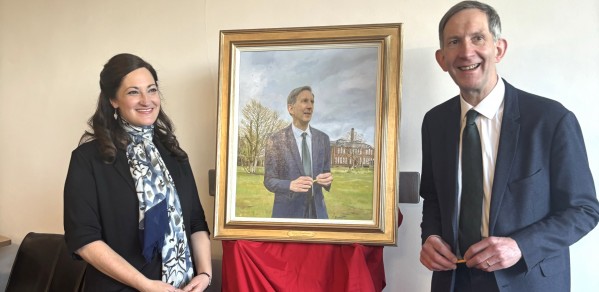 From left to right: Artist Rachel Constantine and Professor Richard Prager