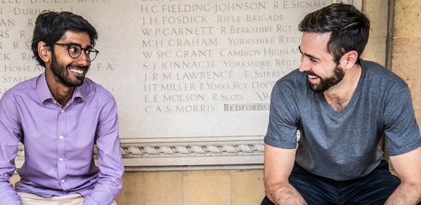 Dr Ravi Solanki and Raymond Siems (right), volunteers for the charity HEROES 