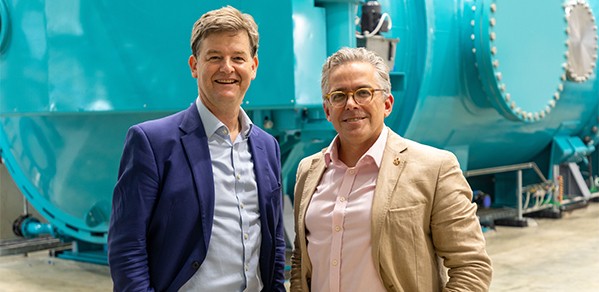 From left, Professor Rob Miller, Director of the Whittle Laboratory, and Dr Elliott Grant, co-head of the new Bennett Innovation Lab