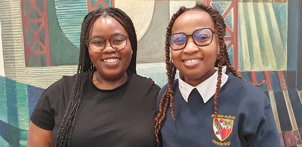 Mastercard Foundation Scholars Tadalisika Zulu and Esther Barakengera