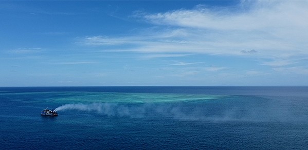 Real-world experiments on marine cloud brightening and fogging have taken place at the Great Barrier Reef – techniques that could temporarily protect it from the worst of the Australian summer heat.