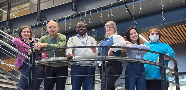 Research team, from left, Dr Alix Marie d’Avigneau (Costain); Dr Jerry Xu (Cambridge); Dr N’zebo Richard Anvo, (Costain); Rachel Judson (Costain); Aimee Yang (Cambridge); Dr Stephen Green (Cambridge)