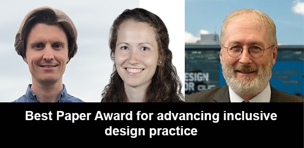 Co-authors of the award-winning paper, from left, Dr Matteo Zallio, Dr Camelia Chivǎran and Professor P. John Clarkson