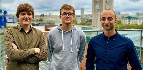 The team behind SchemeFlow, from left, CEO and Co-Founder Andrew Browning, CTO and Co-Founder Jonny Browning, COO and Co-Founder James Griffith