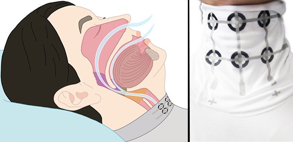 Illustration and photograph of 'smart pyjamas'