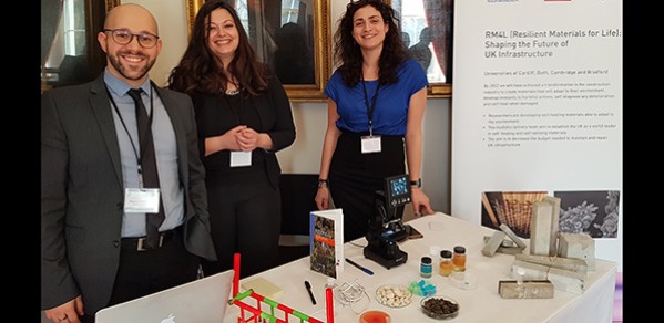 Dr Chrysoula Litina (far right) with other researchers at 'Science for a Successful Nation 2018'.