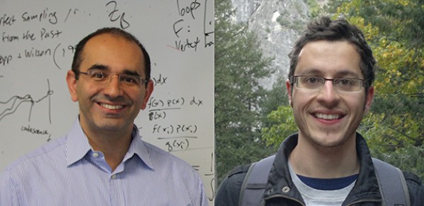 (From left) Professor Zoubin Ghahramani and alumnus Tim Mamtora.