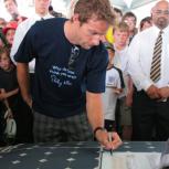 Jenson Button signing Endeavour