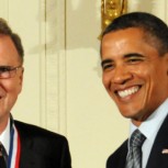 Dr Tompsett receiving a National Medal for Technology and Innovation at the White House in October 2011