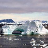 Melting ice in the Arctic  