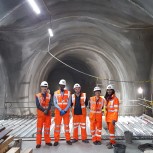 Engineering students at the Crossrail Liverpool Street station and tunnels site 