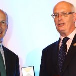 Professor Robert Mair receiving his medal