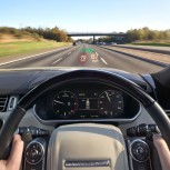 Head-Up Display (HUD) projects key driving information onto a small area of the windscreen