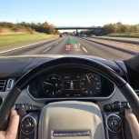 Head-Up Display (HUD) projects key driving information onto a small area of the windscreen