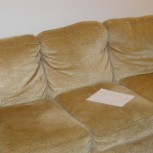 A sofa before being subejct to the 3D visual environment