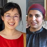 Head and shoulders shots of Dr Park and Dr Ahsan smiling