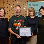 Some of the award-winning Engineering Library Team members with their Professional Services Award.