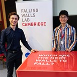Dr Dante McGrath, winner of the Falling Walls Lab Cambridge 2024, meets last year's winner, and jury member Yizhou Yu, Founder o