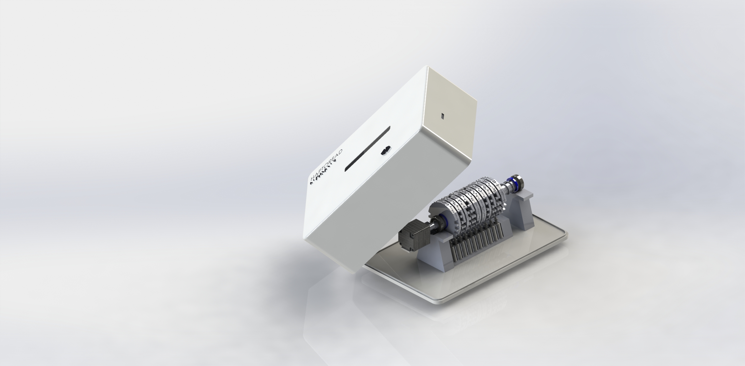 HaptoRead is a refreshable braille display that converts digital text into a tactile braille