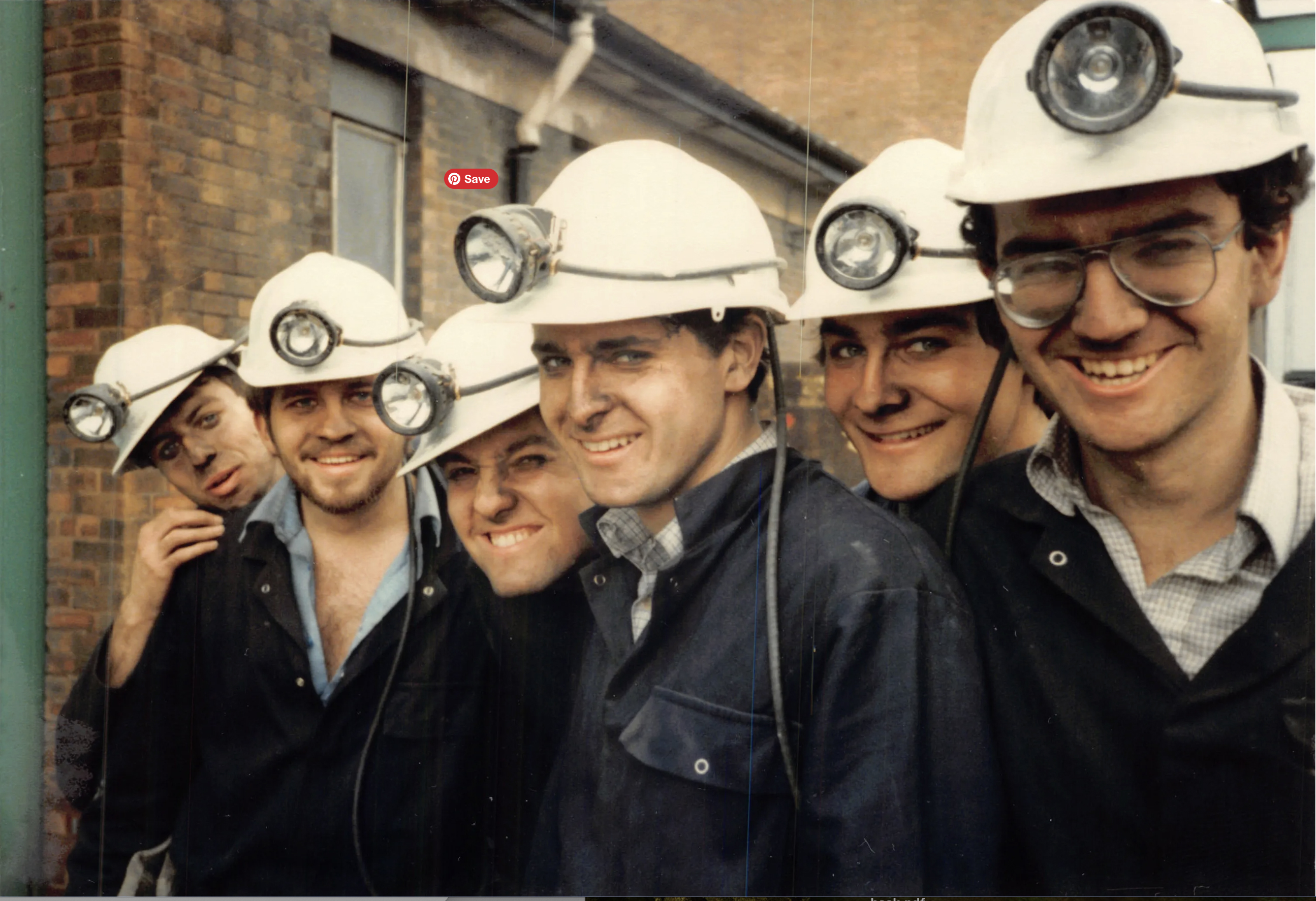 DJ (third from right) with his course-mates after a visit to a coal mine
