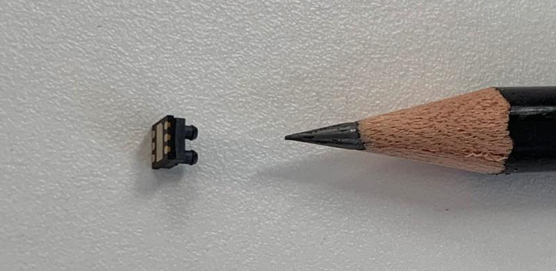sensor and pencil to show scale