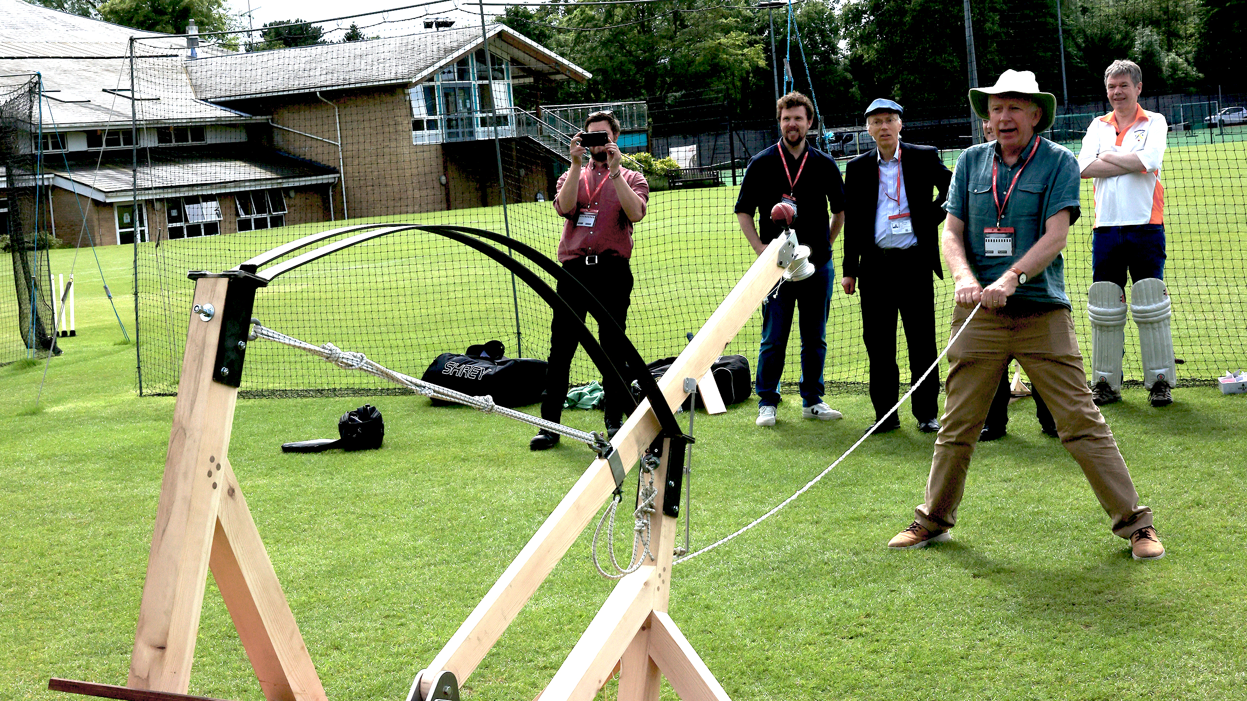 Professor Hugh Hunt launches a bowl