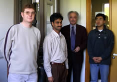 The team of engineers who worked together to produce a world beating publication in the highly competitive field of research into superconductivity. Dr David Cardwell, Dr Hari Babu, Professor Archie Campbell and Dr Makoto Kambara.